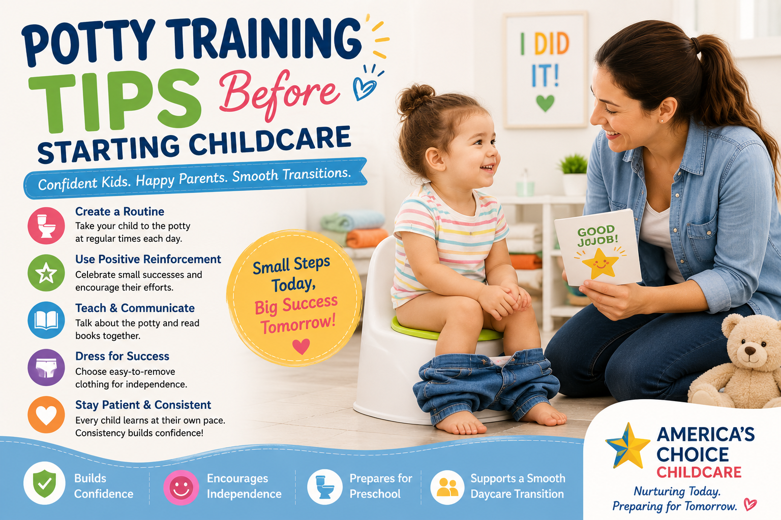 potty training tips before starting childcare